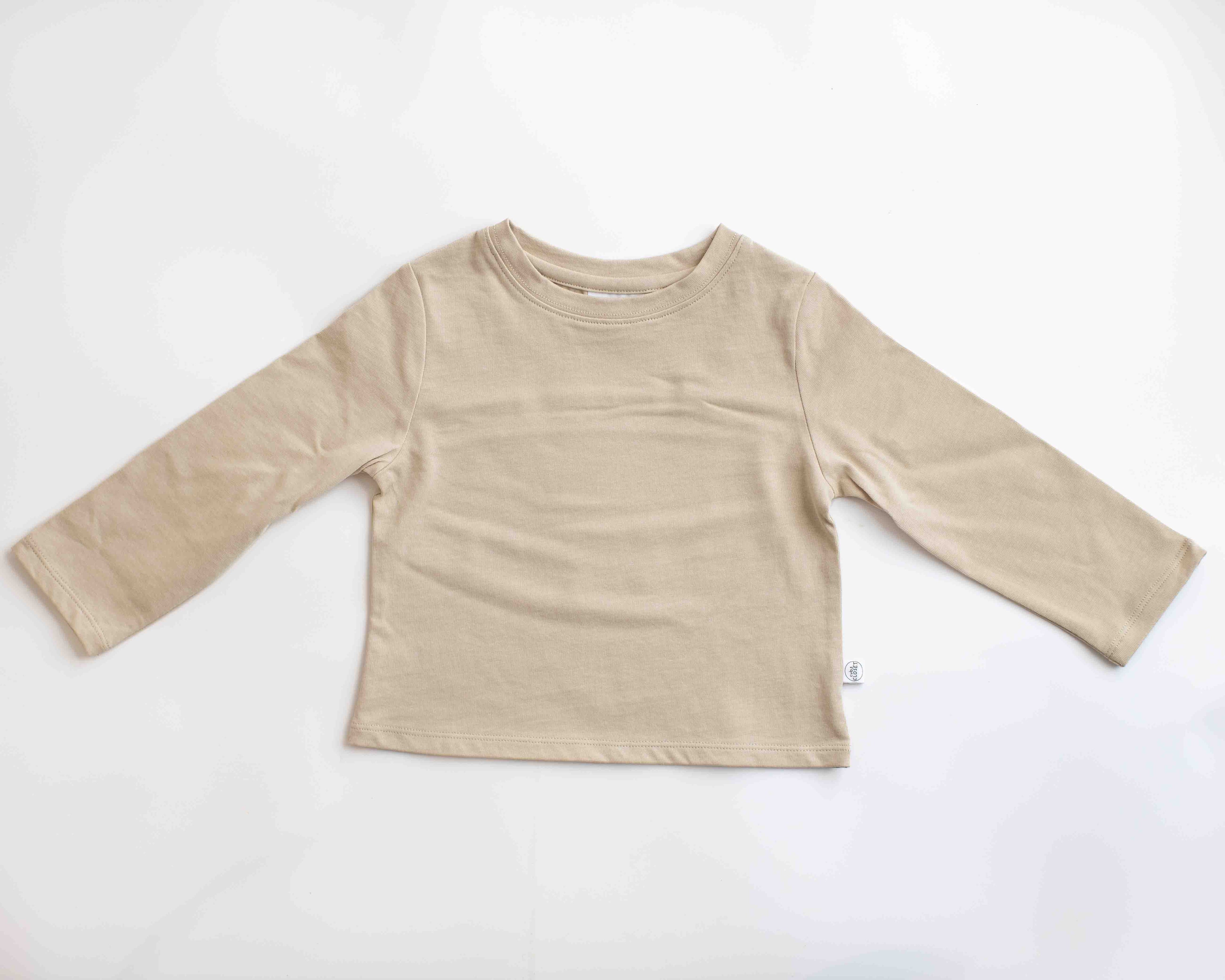 The Long Sleeve Staple Tee- Almond